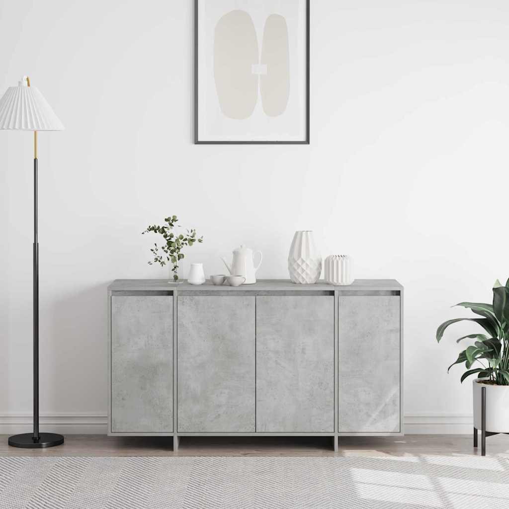 Credenza Grigio cemento 135 x 41 x 69 cm Legno multistrato - homemem39