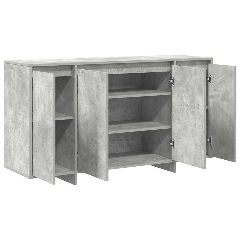 Credenza Grigio cemento 135 x 41 x 69 cm Legno multistrato - homemem39