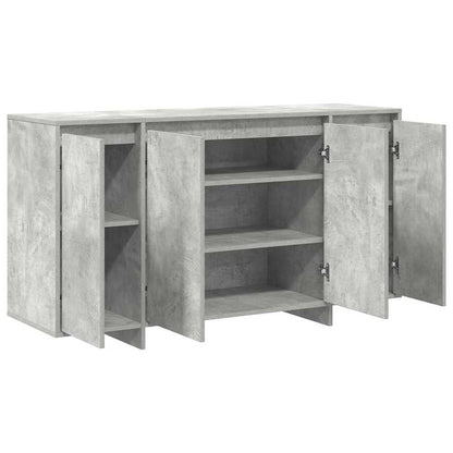 Credenza Grigio cemento 135 x 41 x 69 cm Legno multistrato - homemem39