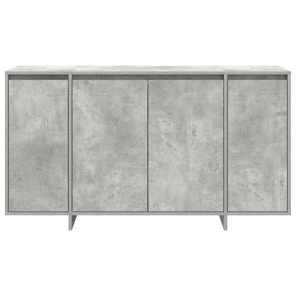 Credenza Grigio cemento 135 x 41 x 69 cm Legno multistrato - homemem39