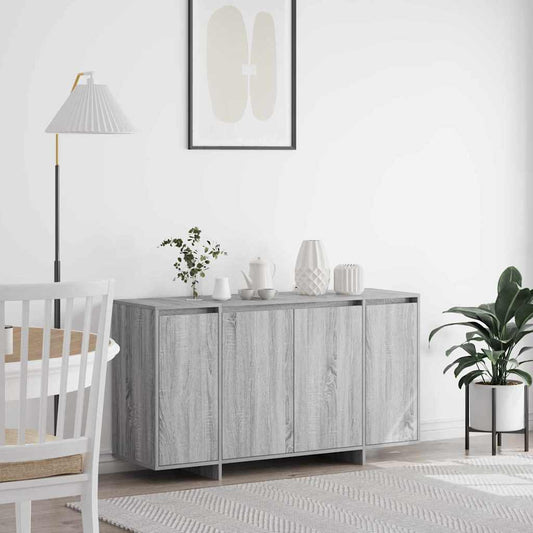 Credenza Grigio sonoma 135 x 41 x 69 cm Legno multistrato - homemem39