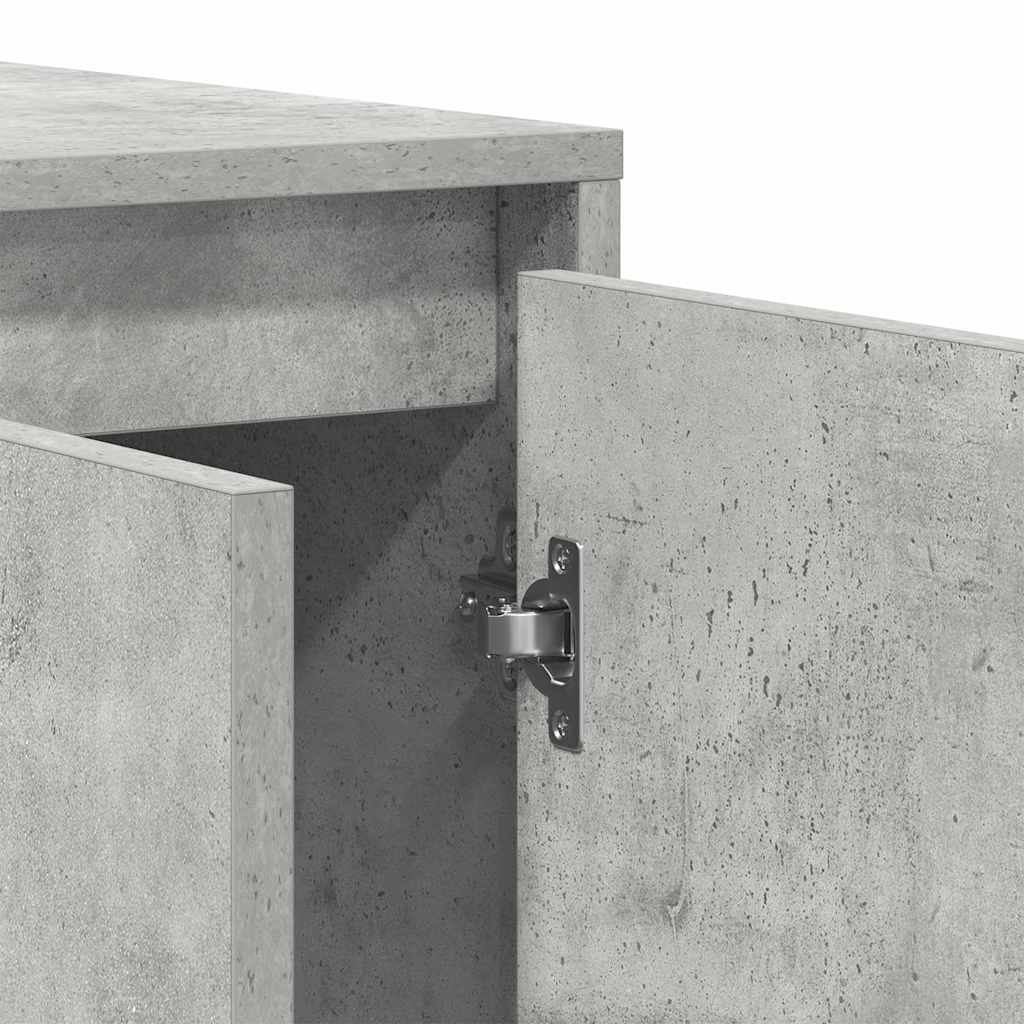 Credenza Grigio cemento 120 x 41 x 75 cm Legno multistrato - homemem39
