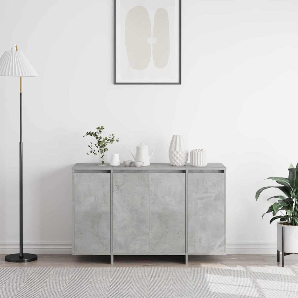 Credenza Grigio cemento 120 x 41 x 75 cm Legno multistrato - homemem39