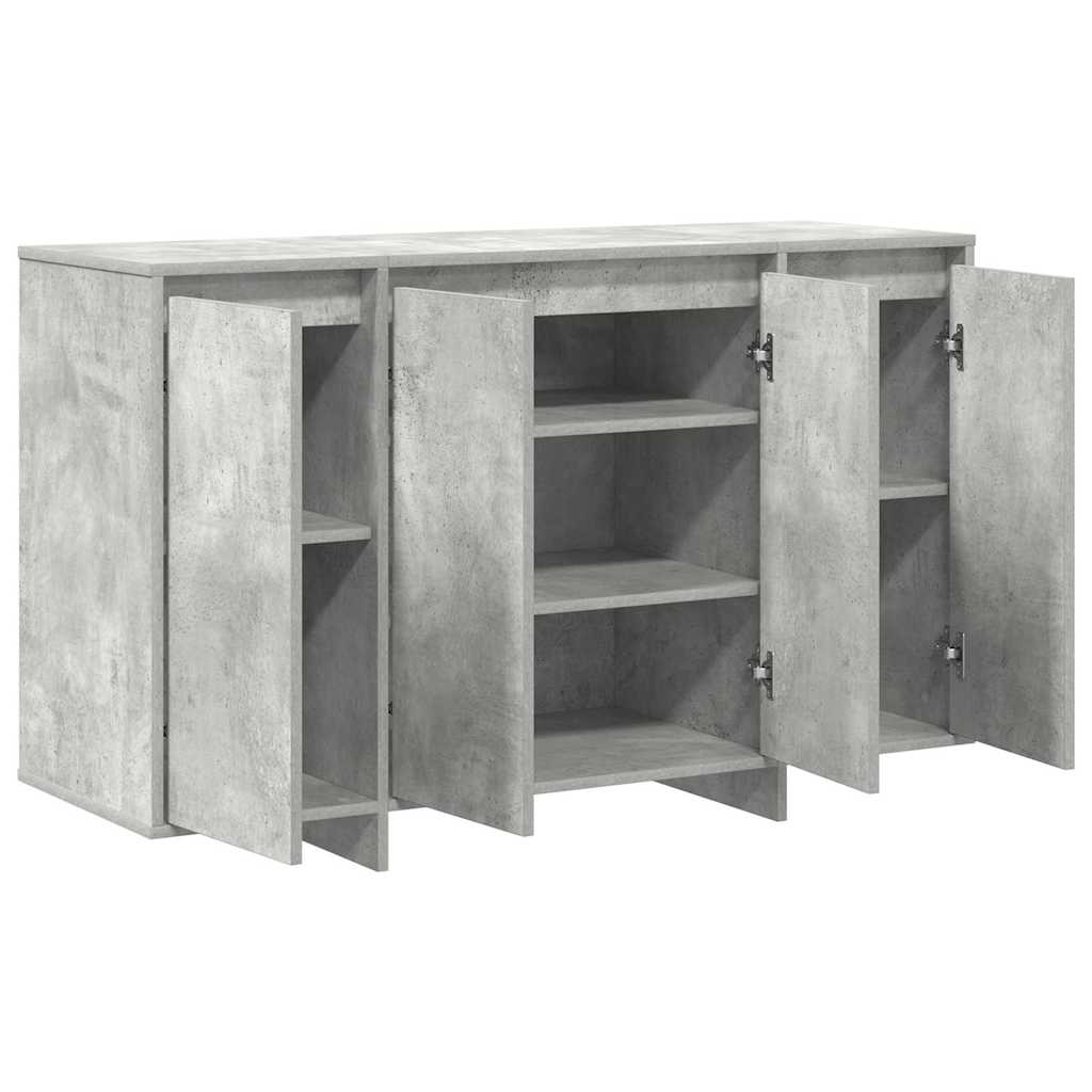 Credenza Grigio cemento 120 x 41 x 75 cm Legno multistrato - homemem39