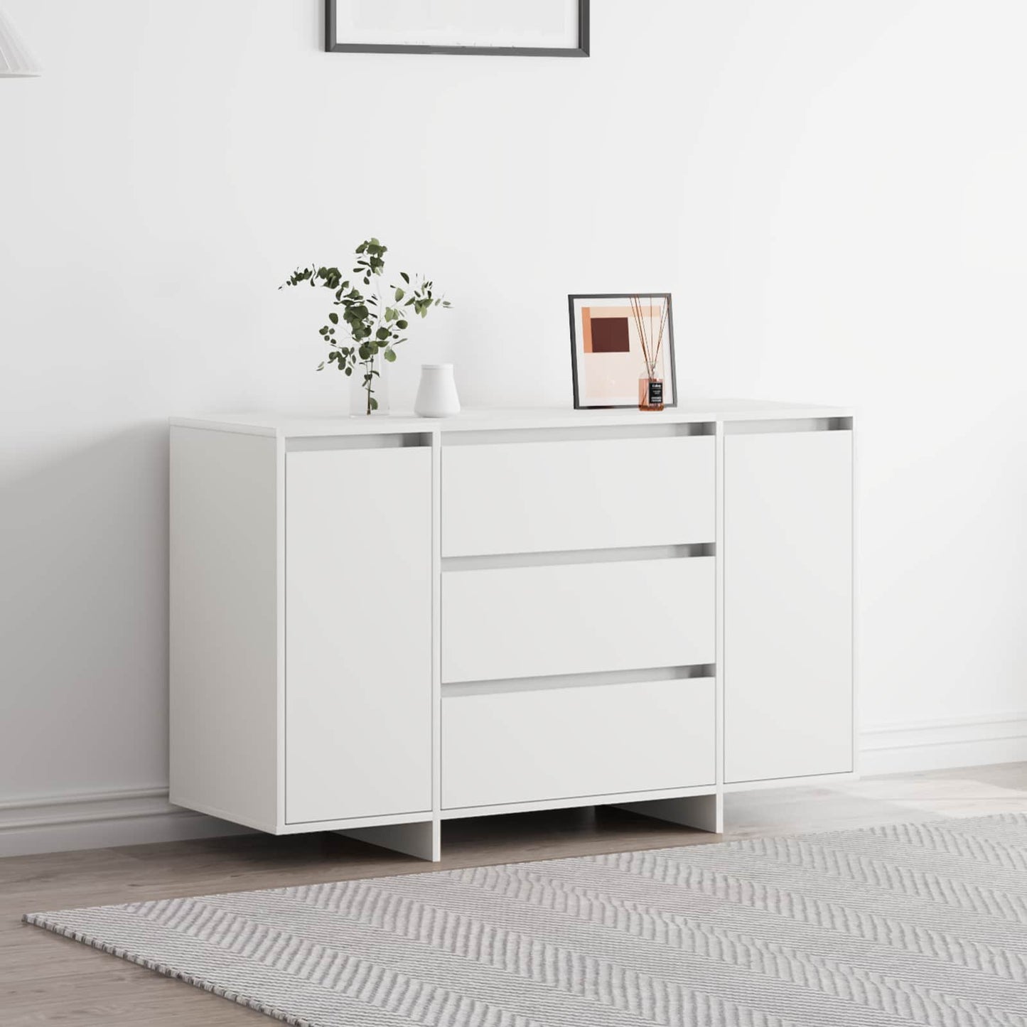 Credenza con cassetto Bianco 120 x 41 x 75 cm Legno multistrato