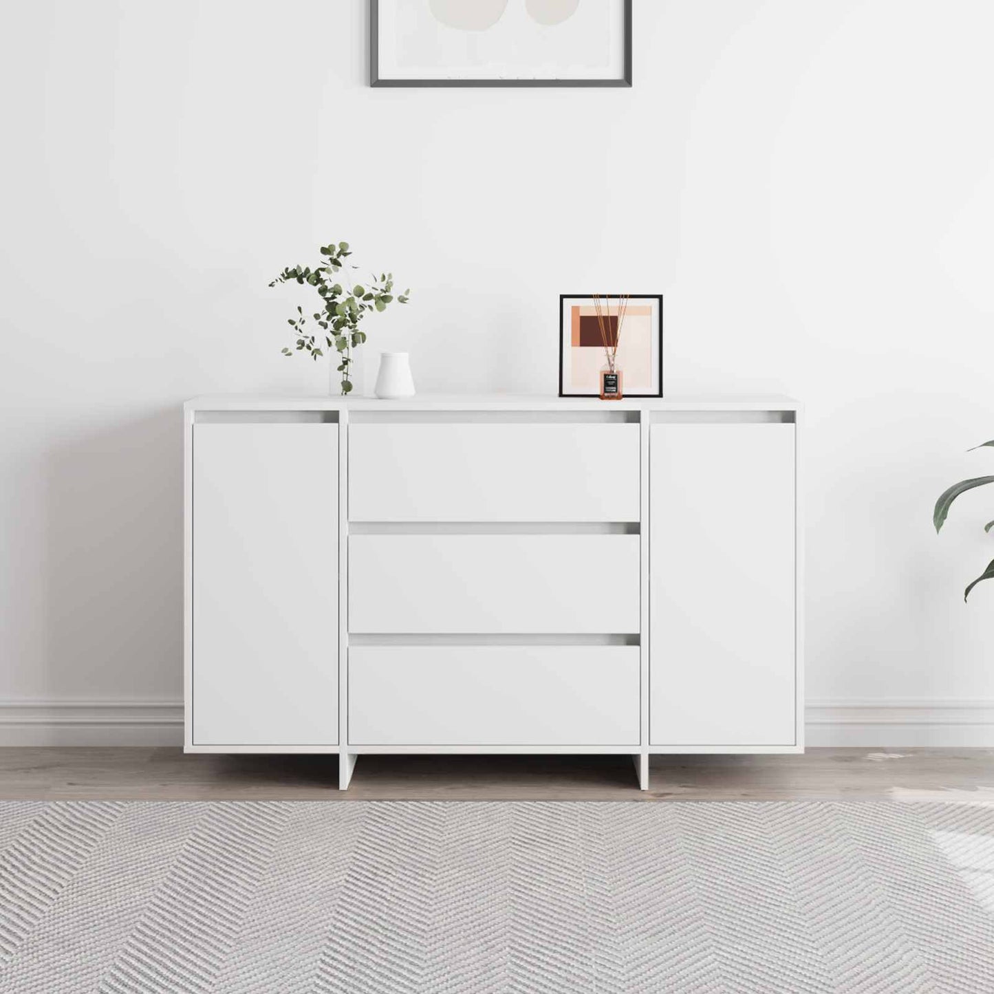 Credenza con cassetto Bianco 120 x 41 x 75 cm Legno multistrato
