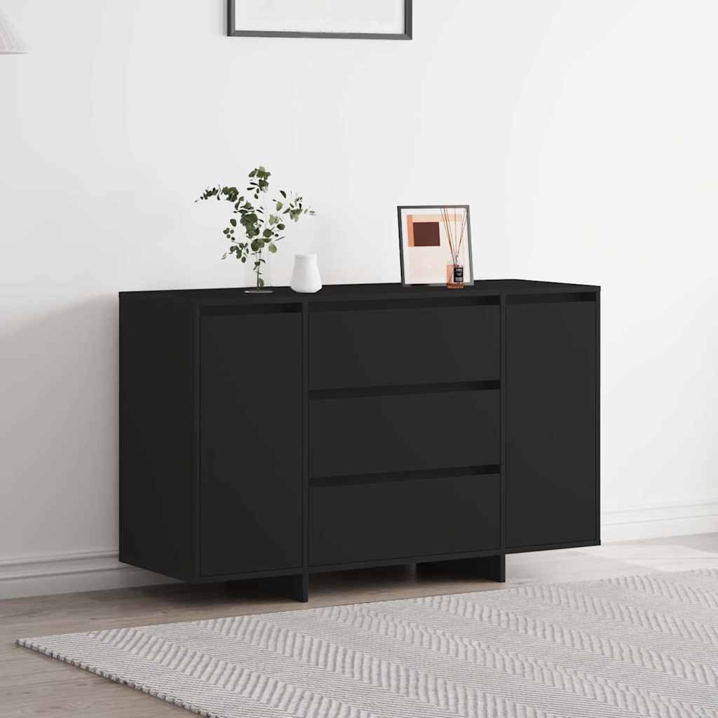 Credenza con cassetto Nero 120 x 41 x 75 cm Legno multistrato