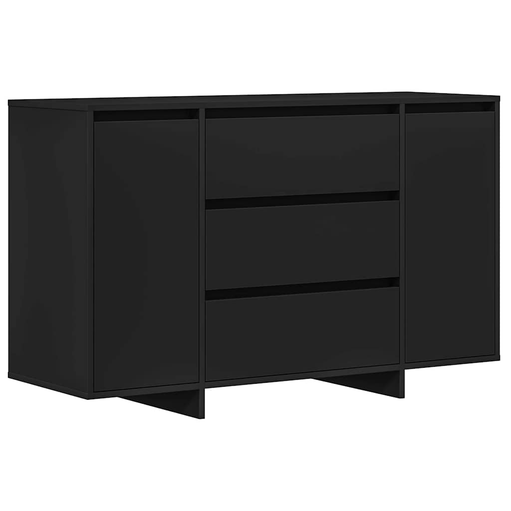 Credenza con cassetto Nero 120 x 41 x 75 cm Legno multistrato