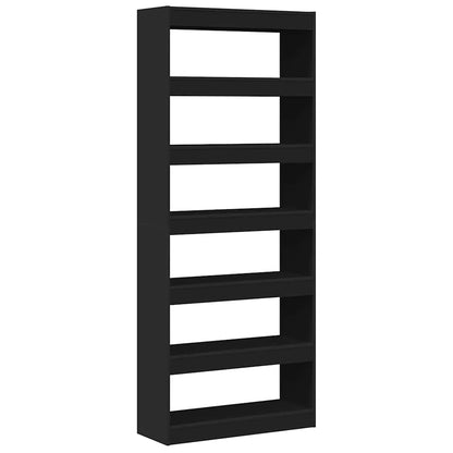 Libreria Nero 80 x 30 x 198 cm Legno multistrato