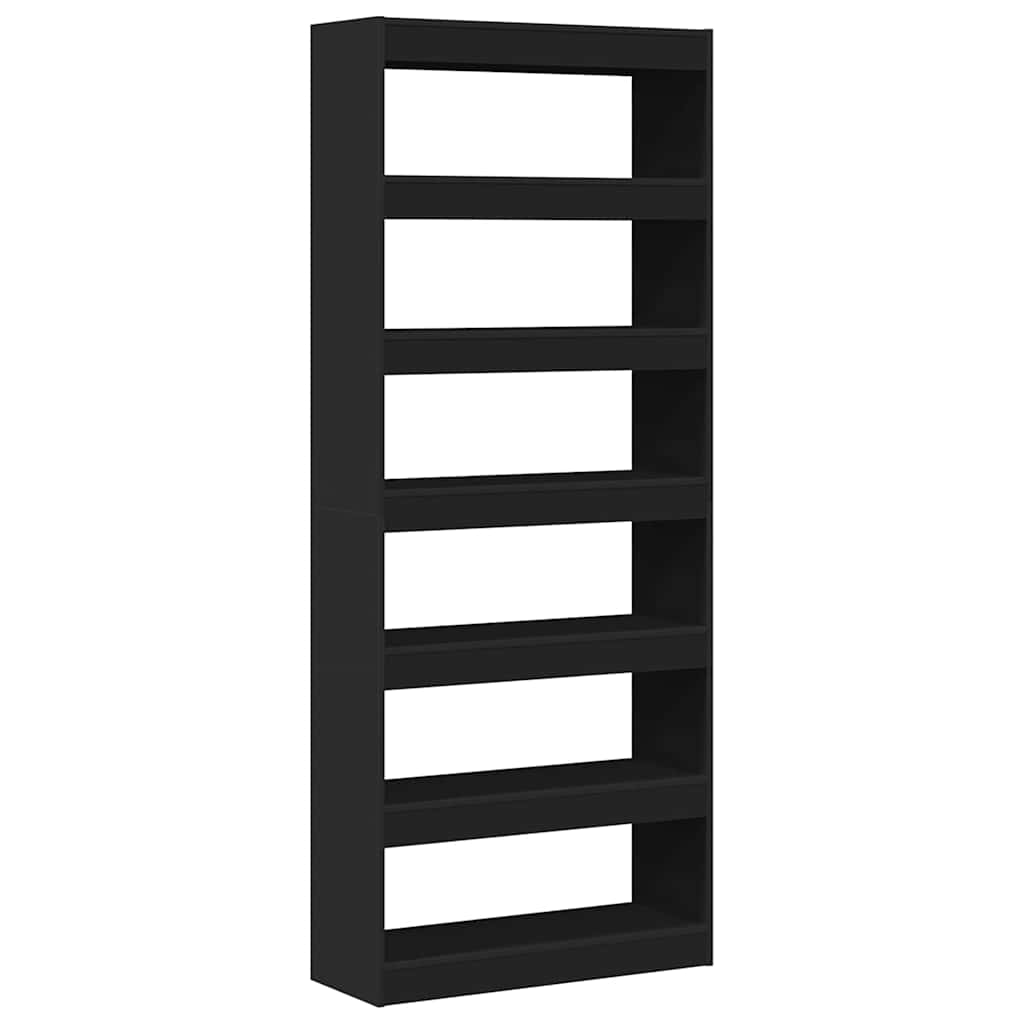Libreria Nero 80 x 30 x 198 cm Legno multistrato