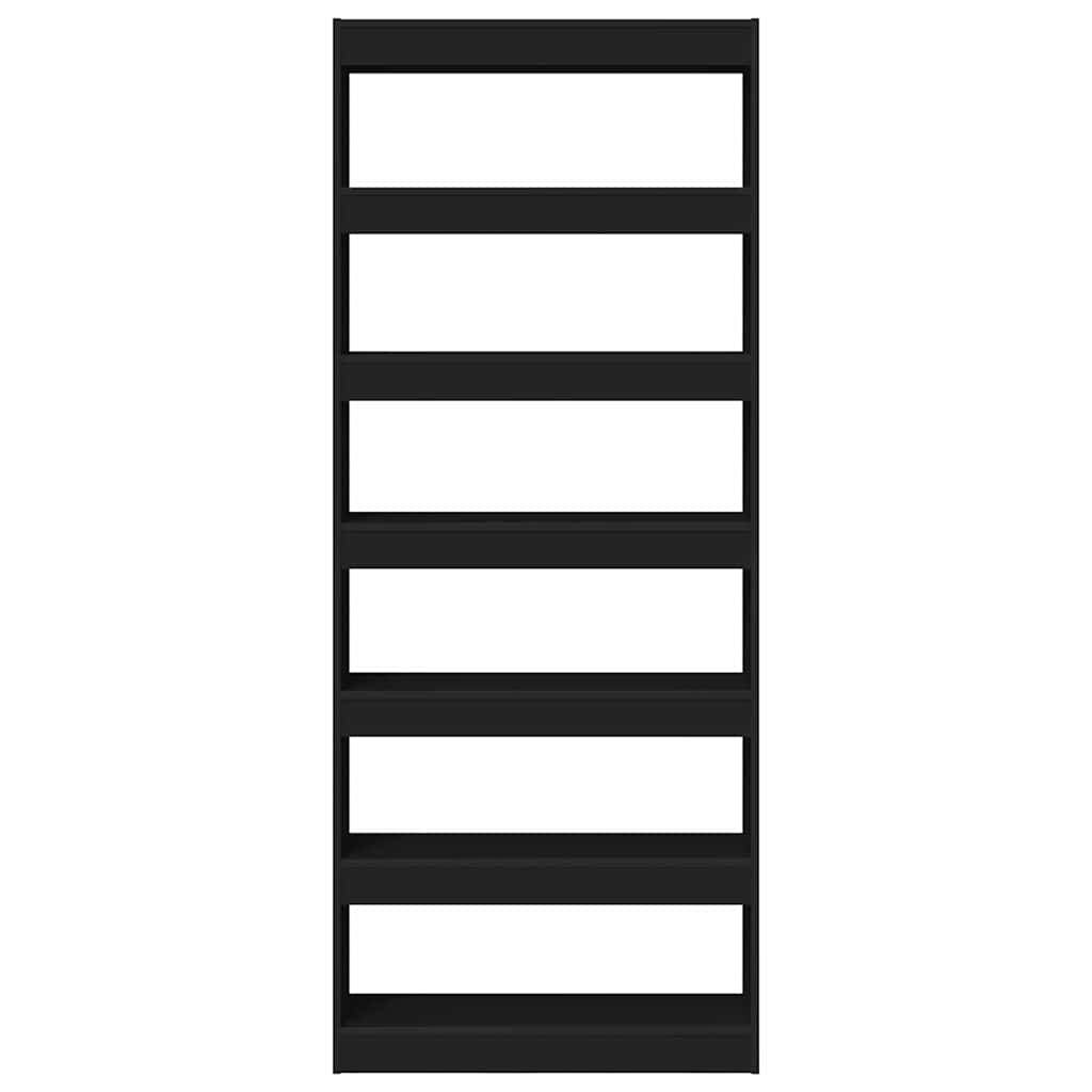 Libreria Nero 80 x 30 x 198 cm Legno multistrato