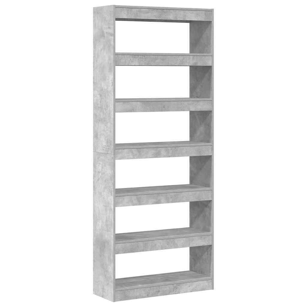 Armadio per Libri Grigio cemento 80 x 30 x 198 cm | homemem39