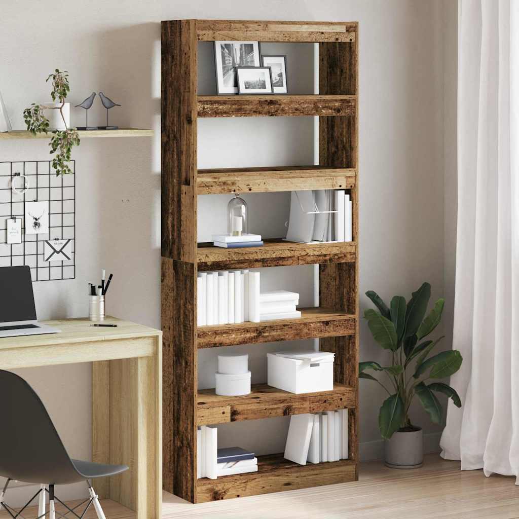 Armadio per Libri Legno vecchio 80 x 30 x 198 cm | homemem39