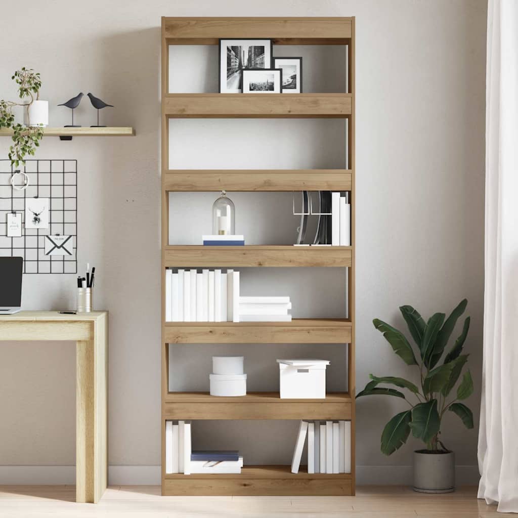 Armadio per Libri 6 livelli 80 x 30 x 198 cm Legno multistrato | homemem39
