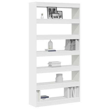 Armadio per Libri Bianco 100 x 30 x 198 cm Legno multistrato | homemem39