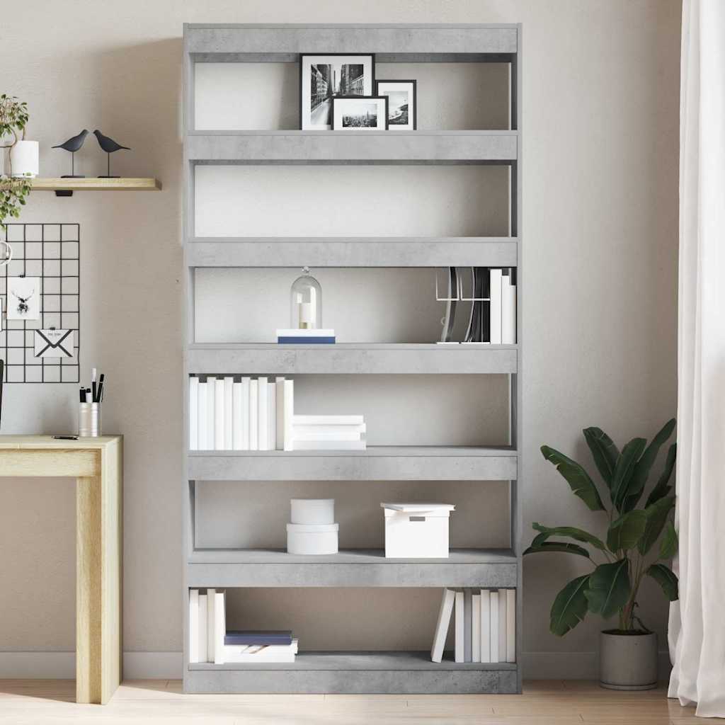 Armadio per Libri Grigio cemento 100 x 30 x 198 cm | homemem39