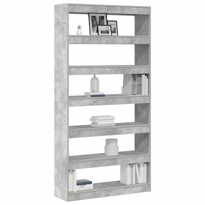 Armadio per Libri Grigio cemento 100 x 30 x 198 cm | homemem39