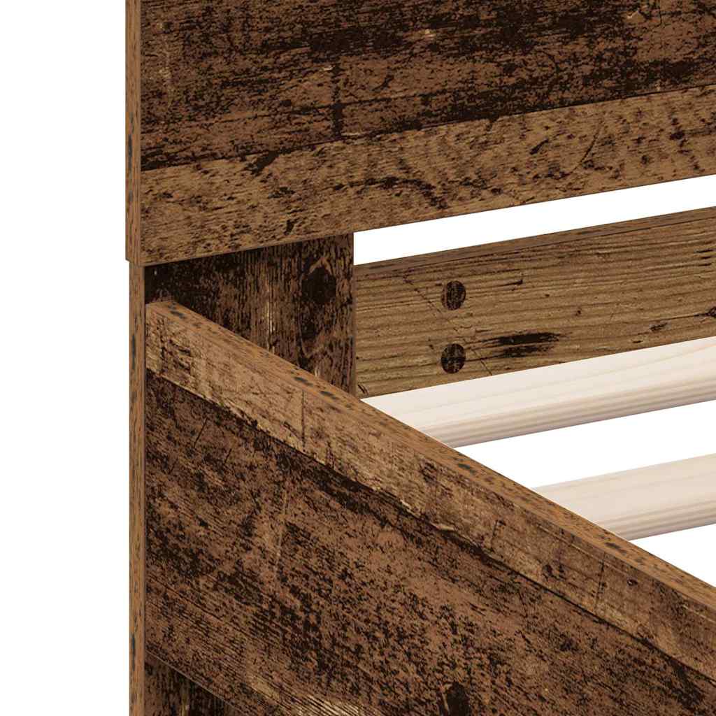 Struttura del letto con led Legno vecchio 200 x 200 cm | homemem39