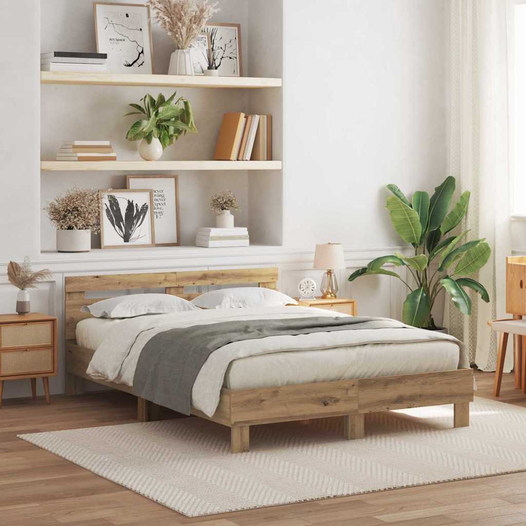Struttura del letto rovere artigianale 140 x 190 cm