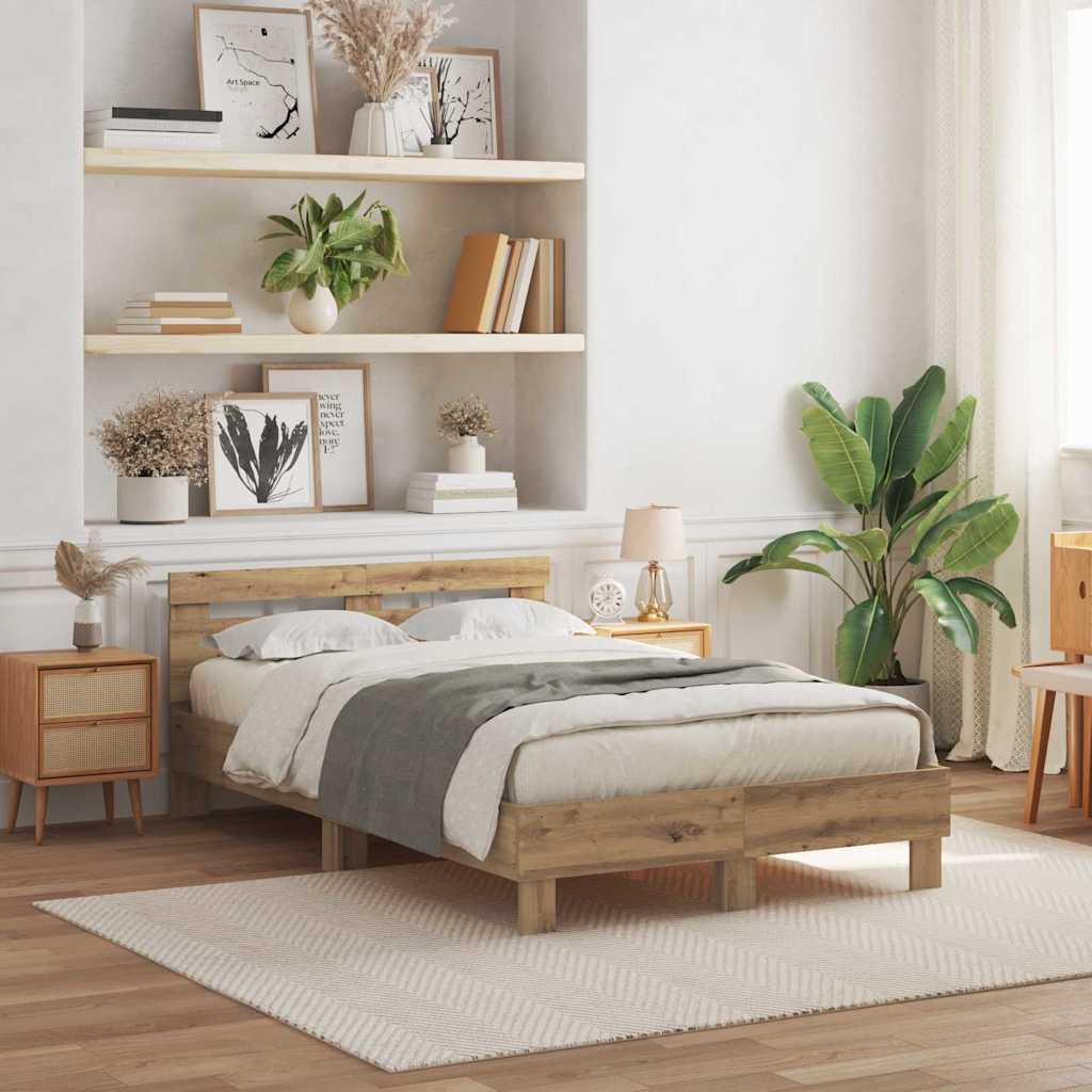 Struttura del letto rovere artigianale 135 x 190 cm