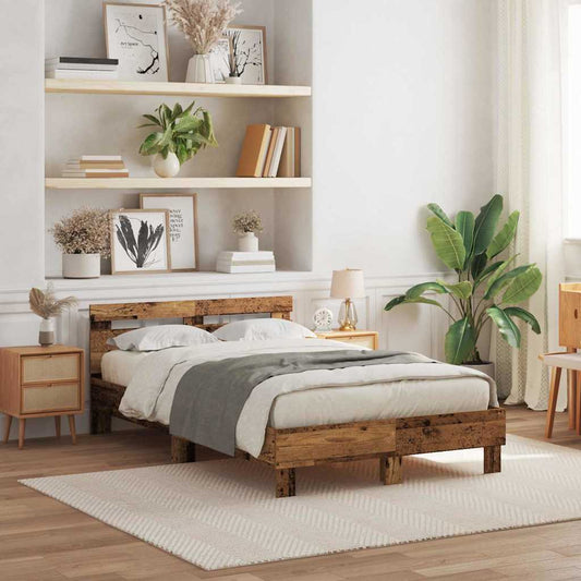 Struttura del letto con testiera Legno vecchio 120 x 190 cm