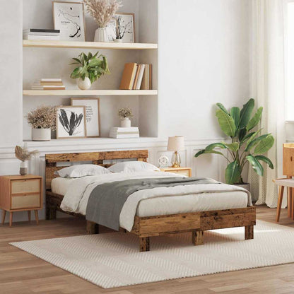 Struttura del letto con testiera Legno vecchio 120 x 190 cm