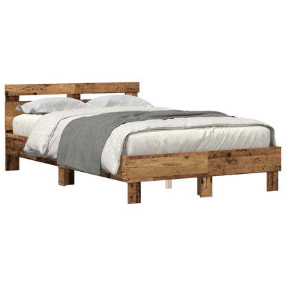 Struttura del letto con led Legno vecchio 120 x 190 cm | homemem39