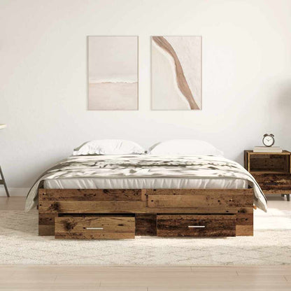 Struttura del letto con cassetto Legno vecchio 160 x 200 cm | homemem39