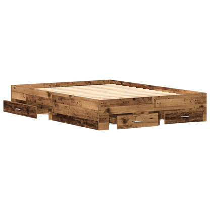 Struttura del letto con cassetto Legno vecchio 160 x 200 cm | homemem39