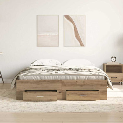 Struttura del letto Rovere artigianale 160 x 200 cm | homemem39