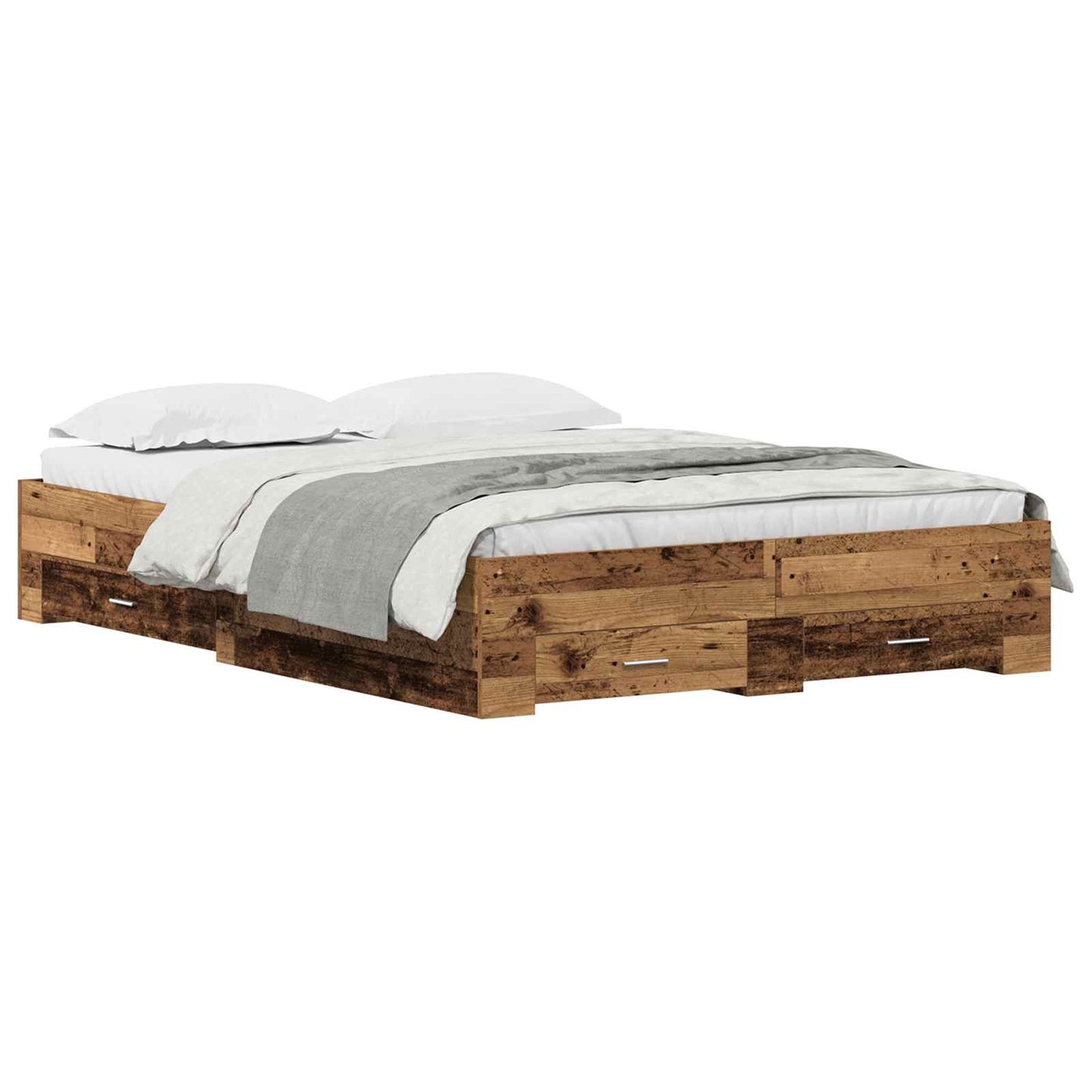 Struttura del letto con cassetto Legno vecchio 140 x 200 cm | homemem39
