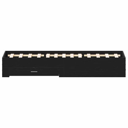 Telaio del letto con cassetti Rovere nero 120 x 200 cm - homemem39
