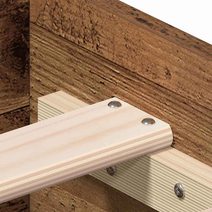 Telaio del letto con cassetti Legno vecchio 120 x 190 cm