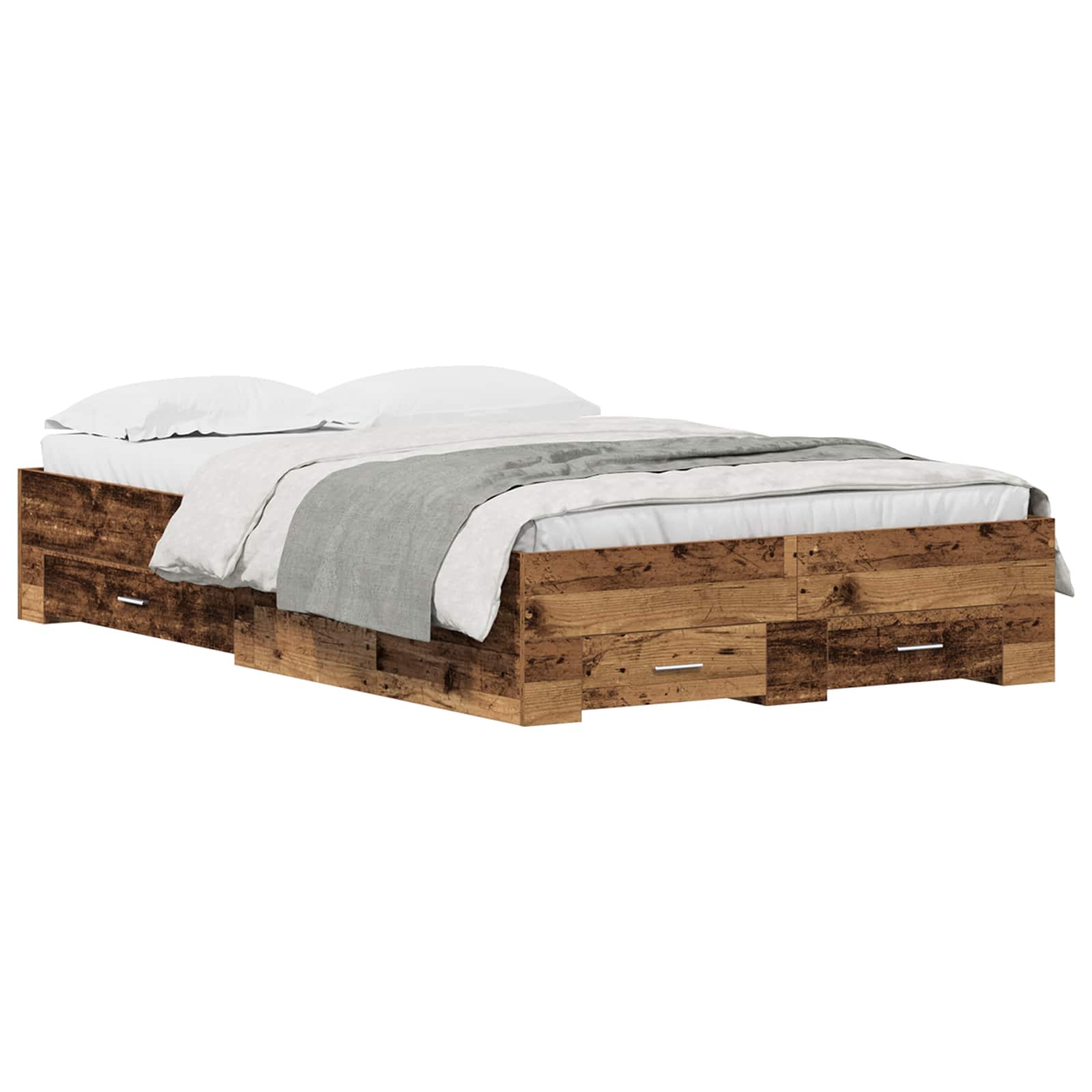 Struttura del letto con cassetto Legno vecchio 120 x 190 cm | homemem39