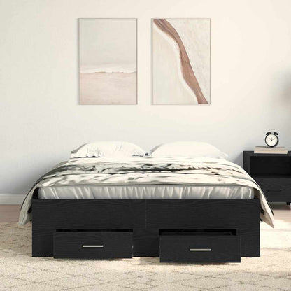 Telaio del letto con cassetti Rovere nero 120 x 190 cm - homemem39