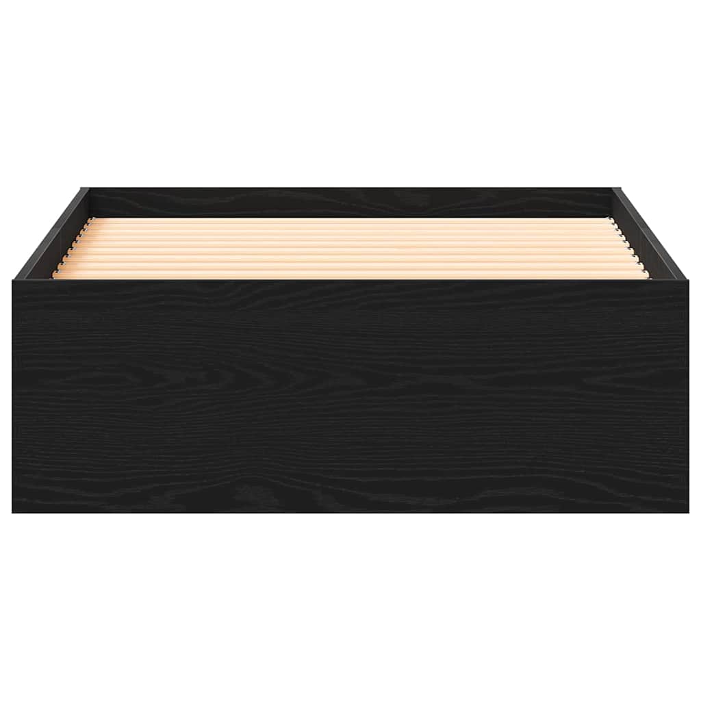 Telaio del letto con cassetti Rovere nero 100 x 200 cm