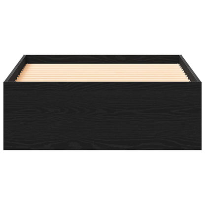 Struttura del letto Rovere Nero 100 x 200 cm Legno multistrato