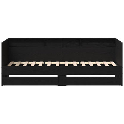 Daybed con testiera Rovere Nero 100 x 200 cm Legno multistrato