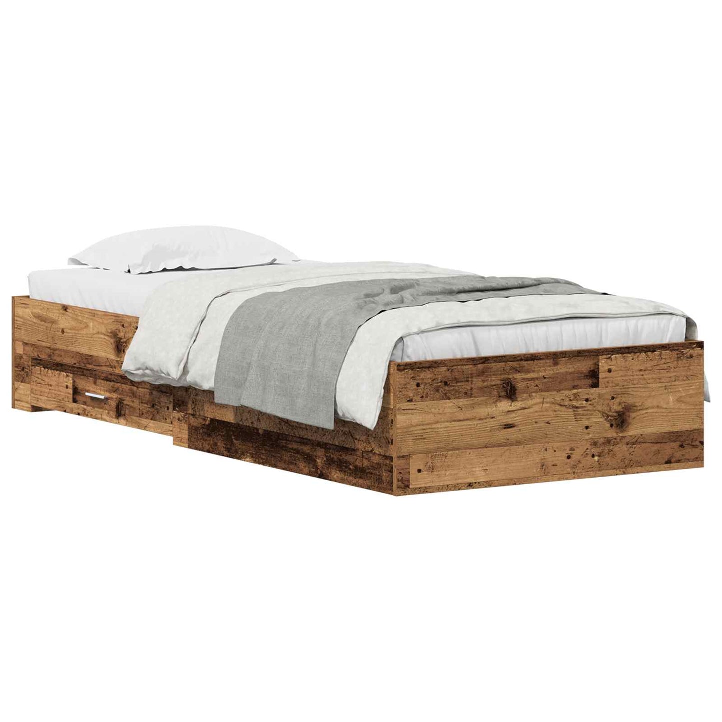 Struttura del letto Legno vecchio 90 x 200 cm Legno multistrato | homemem39