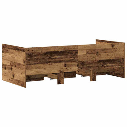 Struttura di daybed con cassetti Legno vecchio 90 x 200 cm