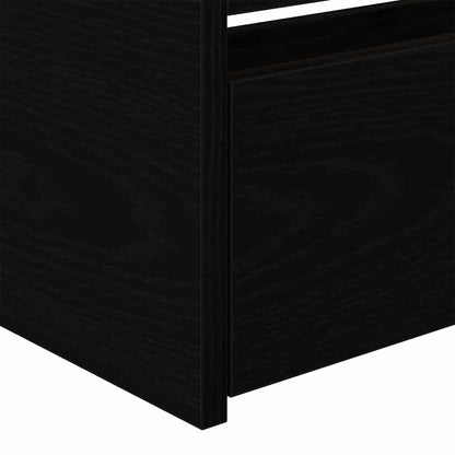 Struttura di daybed con cassetti Rovere nero 90 x 200 cm