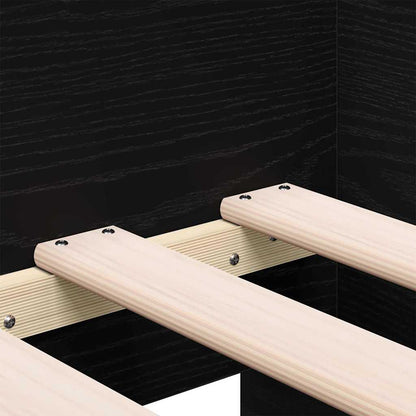 Struttura di daybed con cassetti Rovere nero 90 x 190 cm