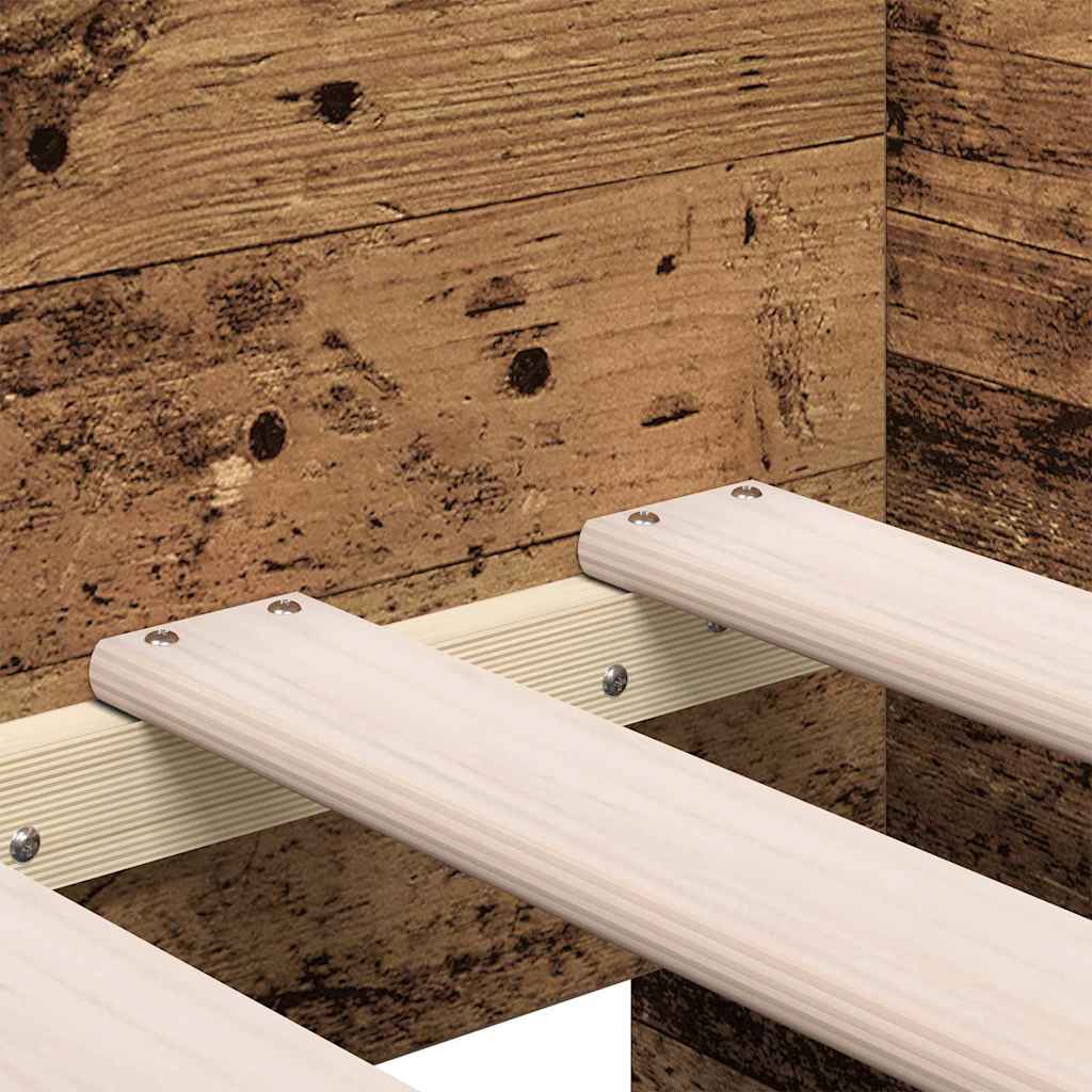 Daybed con testiera Legno vecchio 90 x 200 cm Legno multistrato