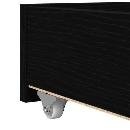 Daybed con testiera Rovere Nero 90 x 200 cm Legno multistrato