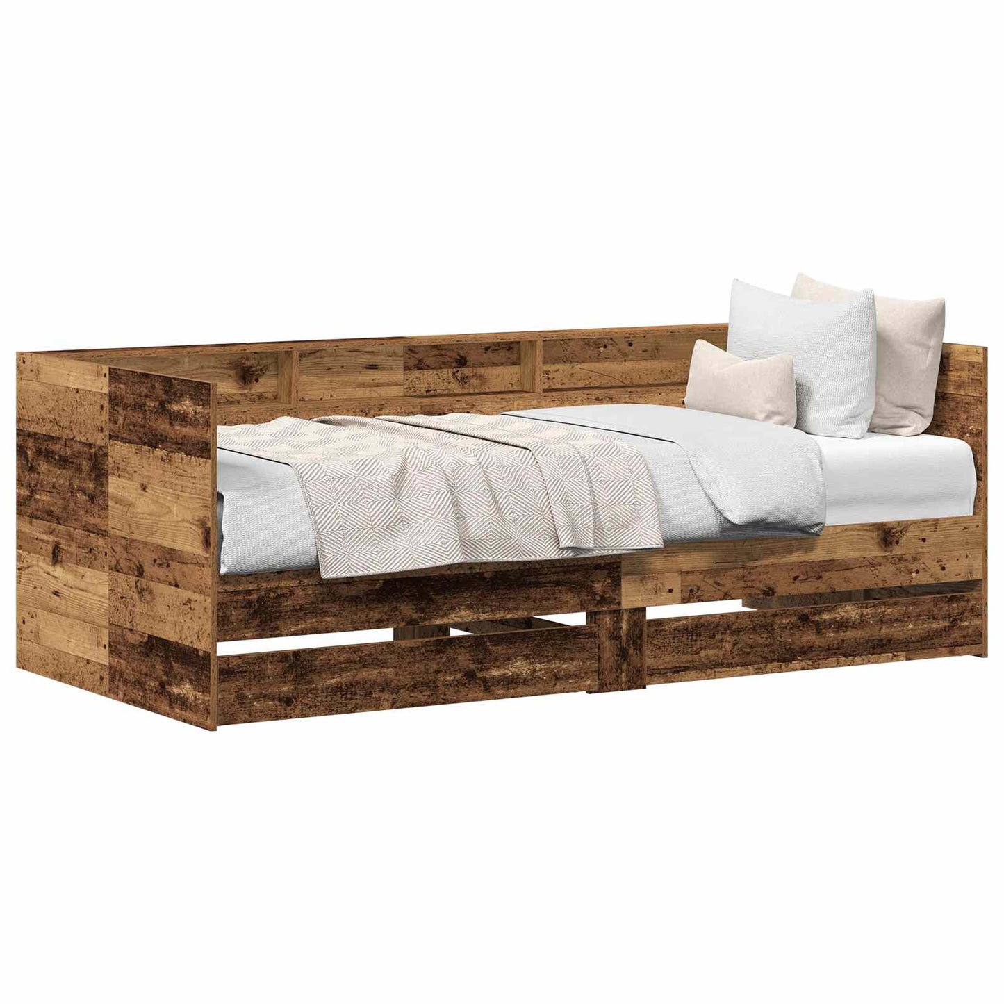 Daybed con testiera Legno vecchio 75 x 190 cm Legno multistrato