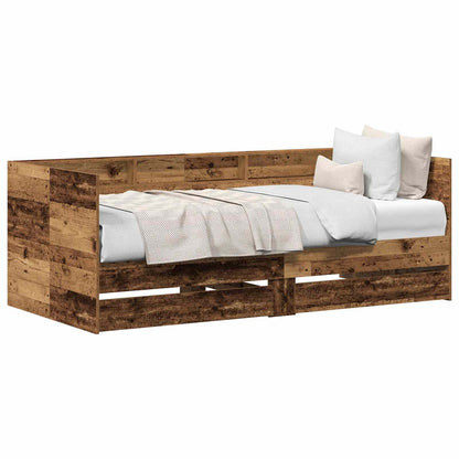 Daybed con testiera Legno vecchio 75 x 190 cm Legno multistrato