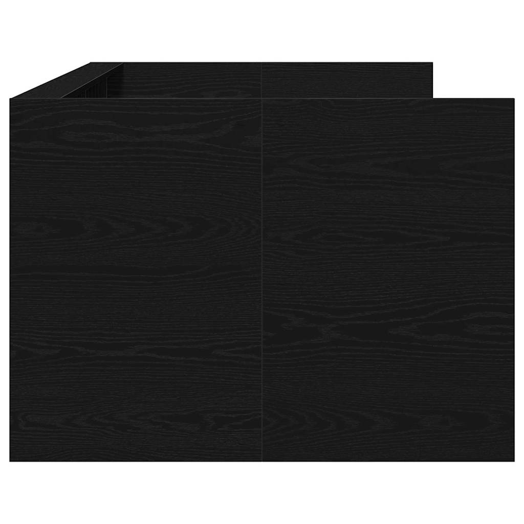 Daybed con testiera Rovere Nero 75 x 190 cm Legno multistrato