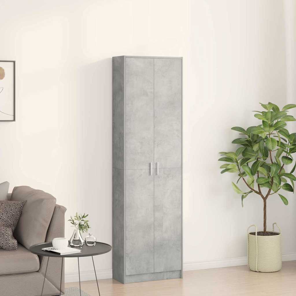 Guardaroba Grigio cemento 55 x 25 x 189 cm Legno multistrato