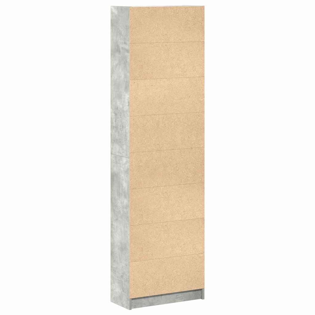 Guardaroba Grigio cemento 55 x 25 x 189 cm Legno multistrato