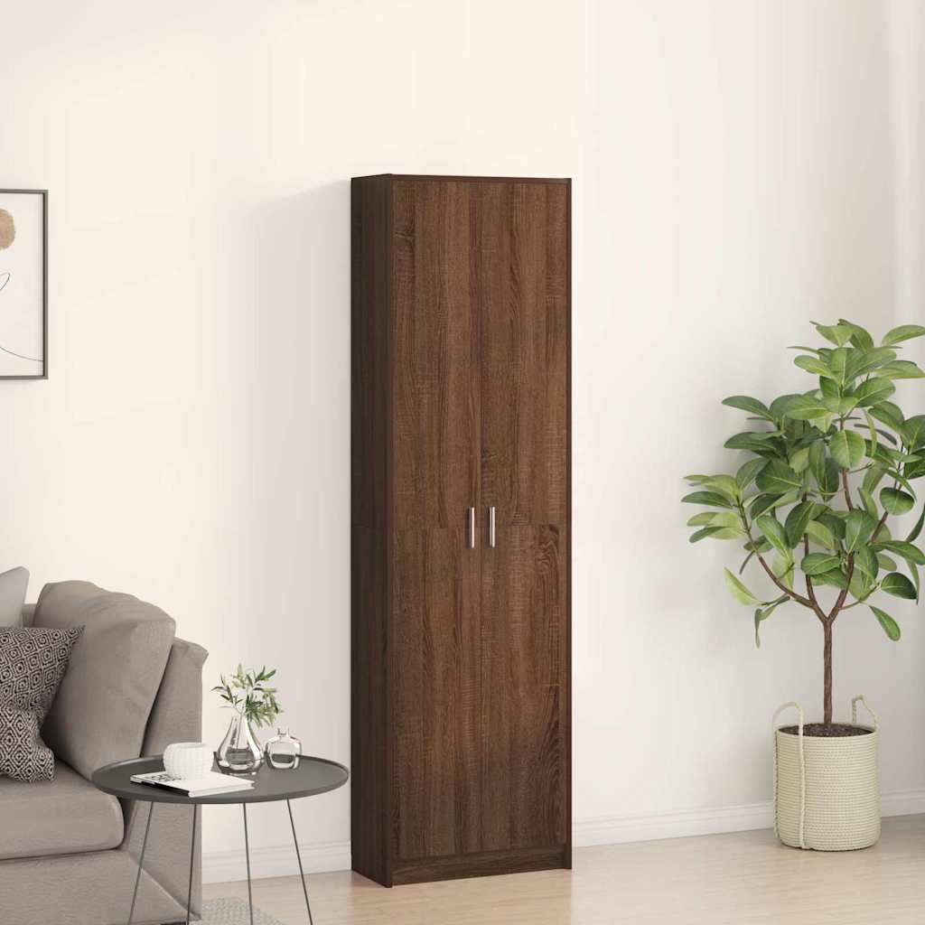 Guardaroba Rovere marrone 55 x 25 x 189 cm Legno multistrato